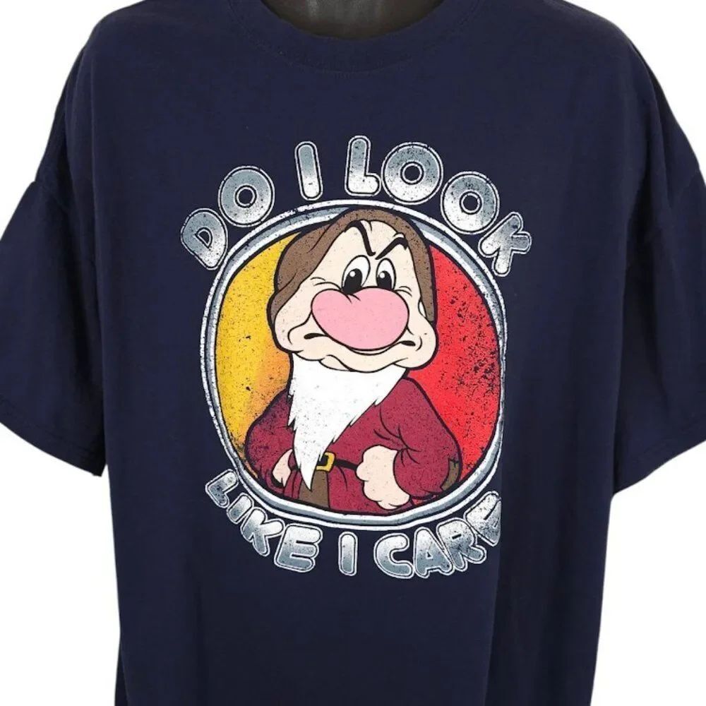Grumpy Disney T Shirt Mens Size 3XL Blue Snow White And The Seven Dwarfs